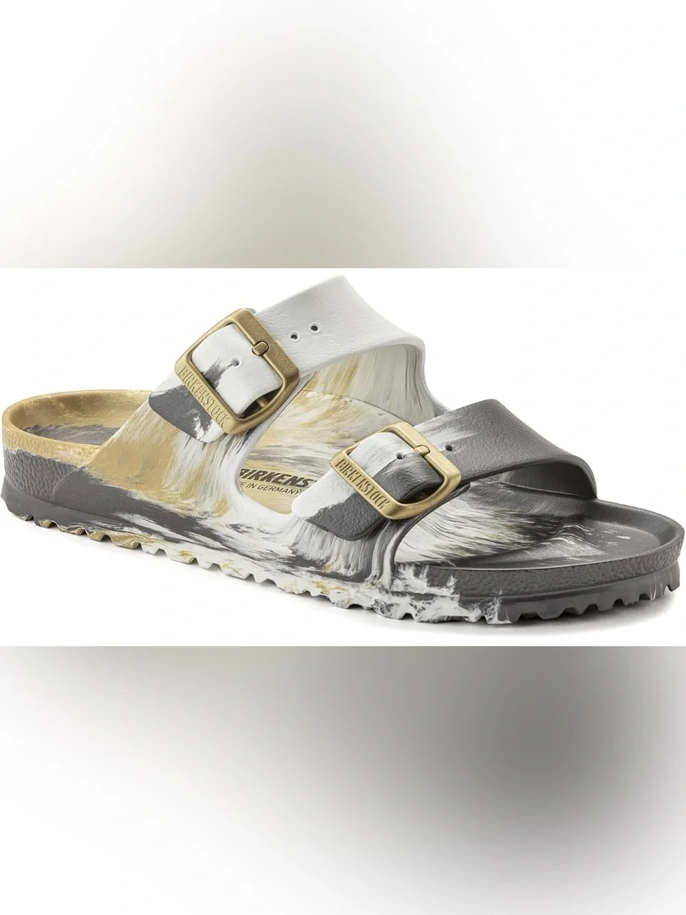Birkenstock Arizona EVA sandals, marbled design, guc, sz 38. Comfy!